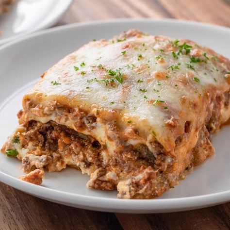 Lasagna No Ricotta, Lasagna Recipe Without Ricotta Cheese, Lasagna Without Ricotta, Lasagna Without Ricotta Cheese, Super Easy Lasagna, Lasagna Recipe Without Ricotta, Potato Lasagna, Lasagna Recipe With Ricotta, Best Lasagna Recipe