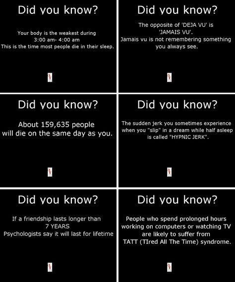 Cool Facts You Didnt Know, Weird Facts You Didnt Know, Fun Health Facts, Physcology Facts, Morning Announcements, Ancient History Facts, Funny Mind Tricks, Cool Science Facts, Facts You Didnt Know