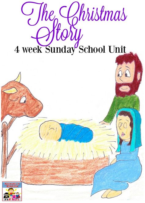 I've been using this Christmas Story Sunday School unit for the past 5 years in my Sunday School and every year it's a huge hit with the kids. Christian Kindergarten, Christmas Story Bible, Preschool Sunday School Lessons, Christmas Sunday School Crafts, Christmas Sunday School Lessons, Elementary Projects, Christmas Ideas For Kids, Christmas Lesson Plan, Christmas Stories For Kids