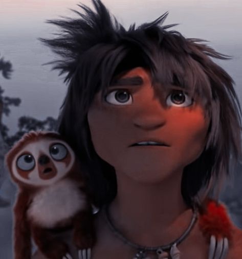 The Croods Matching Pfp, Guy The Croods Fanart, Guy Croods Fanart, Eep Croods Fanart, Guy Croods, Guy From Croods 2, The Croods A New Age, Thunder Sisters Croods 2, Croods A New Age