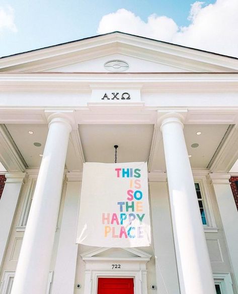 Sorority Banner Recruitment, Delta Gamma Banner, Sorority Sheet Banners, Mad Happy Bid Day Theme, Sorority Sheet Signs, Madhappy Aesthetic, Sorority Banner Ideas Design, Mad Happy Bid Day, Sorority Recruitment Banners