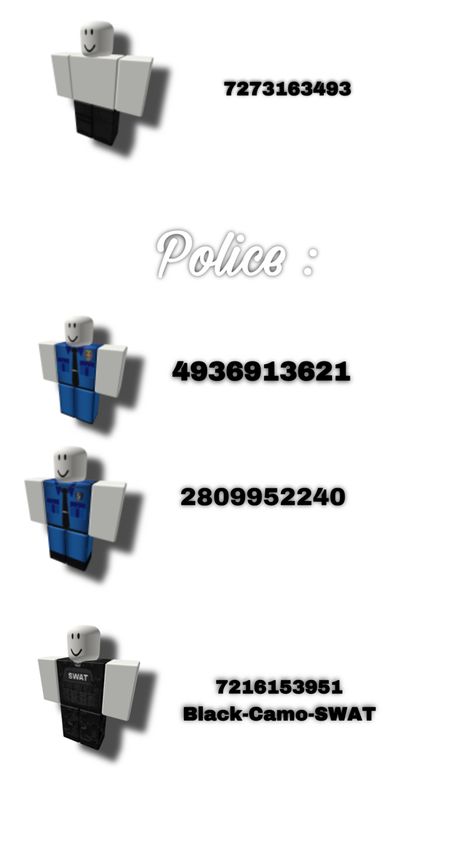 Police Codes, Swat Outfit, Lego Police Car, Car Coloring Pages, Code Roblox, Cars Coloring Pages, Outfit Codes, Police Car, Roblox Outfits