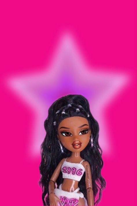 Bratz Morena, Bratz Aesthetic Wallpaper, Creepy Clown Pictures, Black Bratz Doll, Brat Doll, Wallpapers Cartoon, Bratz Girls, Iphone Wallpaper Glitter, Pink Wallpaper Girly