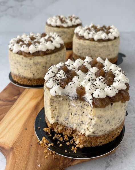 Chestnut Cheesecake, Tea Infusion Recipes, Chestnut Cream, Rich Cheesecake, Vanilla Whipped Cream, Small Food Processor, No Dairy Recipes, Take The Cake, Asian Dishes