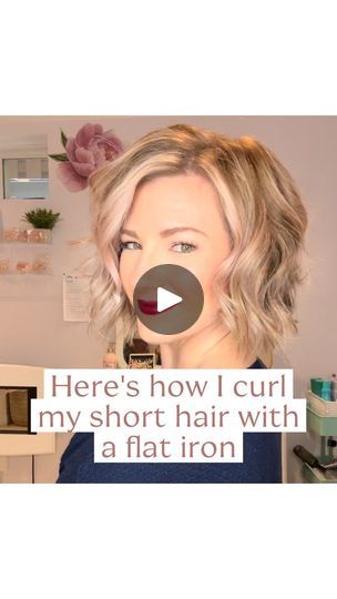 How To Use Flat Iron On Short Hair, How To Curl Short Hair With A Flat Iron, Flat Iron Curls Short Hair, Flat Iron Short Hair, Curling Fine Hair, Curling Thick Hair, Bobs Video, Curl My Hair, Long And Short Hair