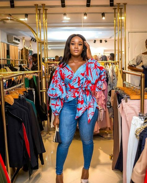 We totally love your wrap top @ceec_official . . . . . . . . . . . . . . . . . . . . . . . . . . . . . . . . . . . . . . . . . . . . . #AnkaraExclusiveafrica #ankarabloggers #ankarastyles #ankaralovers #ankarafashion #ankaraprint #buyafrica #ankarawoman # #ankaradress #ankaracatalogue #ankaracollections #ankaraaccessories #ankaradress #ankaralover #ankaralovers #ankarachic #ankaraswag #ankarafabric #ankarabusiness #ankarazone # #ankaradesigns #hustlersgang #hustlersquare #naijabrandchick . Kitenge Tops With Jeans, African Tops For Women With Jeans, Ankara Tops For Ladies, Graduation Fits, Ankara Outfits, Trendy Ankara Styles, Ankara Tops, Best Fashion Designers, African Tops