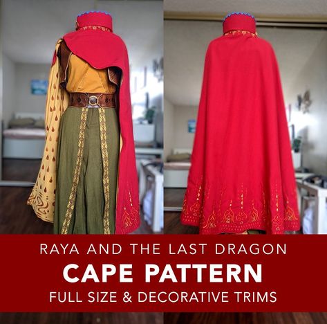 Raya Costume, Diy Cosplay, King Costume, Cape Pattern, Costume Tutorial, Purchase Card, Cricut Joy, Cosplay Diy, Cricut Files