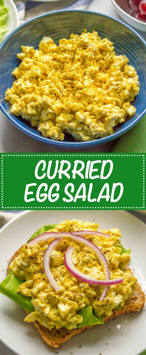 Egg And Lettuce Sandwich, Curry Egg Salad Recipe, Curried Eggs Recipes, Curried Egg Salad Recipe, Curried Egg Sandwich, Curry Eggs, Curried Eggs, Curried Egg Salad, Curry Egg Salad