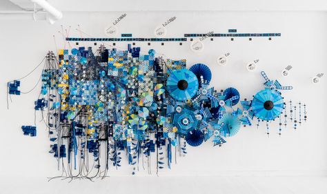 Meteorological Data Visualized as Mixed Media Sculptures by Nathalie Miebach | Colossal Nathalie Miebach, Weather Art, Craft Museum, Weather Data, Conceptual Artist, Colossal Art, Modern Crafts, Weather Patterns, Interactive Art