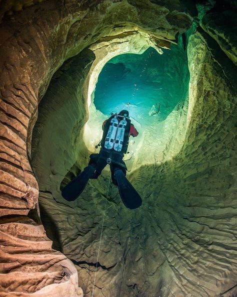 Moon Pool, Underwater Caves, Underwater Pictures, Sea Diving, Cave Diving, Sci Fi Environment, Deep Sea Creatures, Mermaids And Mermen, Diving Gear