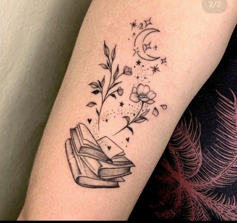 91 Tattoo, Artist Tattoo Ideas, Book Inspired Tattoos, Reading Tattoo, Book Lover Tattoo, Art Tattoo Design, Creative Tattoo Ideas, Tattoo Ideas Unique, Tattoo S