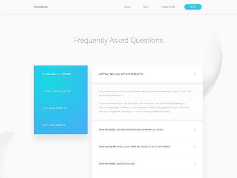 FAQ Page for Theme Support - Draft Idea 3 Faq Page Design, Web Design Inspiration Layout, Support Page, Landing Page Design, Design Web, Web Design Inspiration, Page Design, The Basics, Landing Page