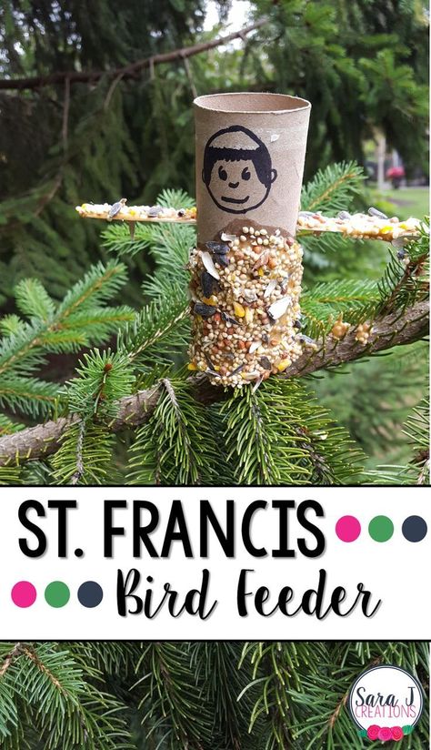 Catholic Kids Crafts, Catholic Kids Activities, Religion Activities, Saints For Kids, Catholic Schools Week, God Nature, Saint Feast Days, Bird Feeder Craft, Connect With God