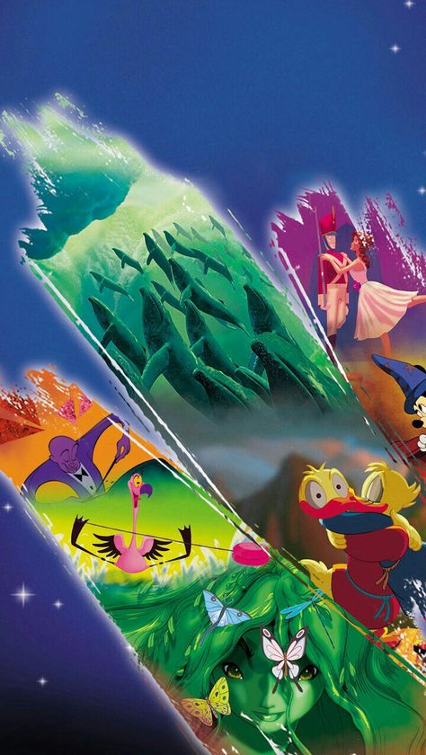 FANTASIA 2000 DESIGN 2 Disney Fantasia Wallpaper, Wallpapers Disney, Y2k Aesthetic Wallpaper, 2000s Wallpaper, 2000 Wallpaper, Disney Fantasia, Kids Movies, Disney Wallpapers, Wallpaper Homescreen