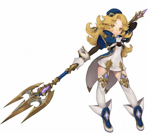 Lancea | Dragon Nest SEA Wiki | Fandom Ancient Library, Dragon Nest, Concept Art Character, Chibi Characters, Game Concept Art, Game Character Design, Armor Concept, Spears, Magical Girl