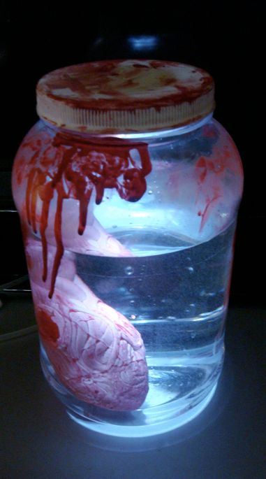 Halloween Jar of Human Heart Prop Mad Scientist : 6 Steps (with Pictures) - Instructables Mad Scientist Halloween, Mad Scientist Lab, Haunted Hospital, Asylum Halloween, Mad Scientist Party, Halloween Jars, Halloween Group, Haunted House Decorations, Frankenstein Halloween