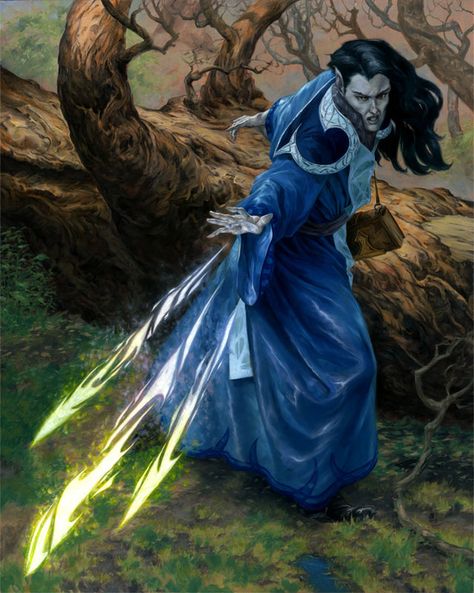 Casting magic missile (from the 5e Dungeons & Dragons Player's Handbook)… Magic Missile, Elf Wizard, Moon Elf, Male Elf, Creature Fantasy, Fantasy Wizard, Pathfinder Rpg, High Elf, Dark Elf