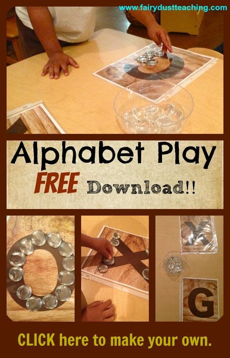 Click here for your FREE copy of the Alphabet Game from fairydustteaching.com!: Reggio Literacy, Reggio Activities, Preschool Classroom Themes, Sight Words Kindergarten Activities, Writing Center Kindergarten, Fairy Dust Teaching, Reggio Emilia Classroom, Alphabet Game, Reggio Inspired Classrooms