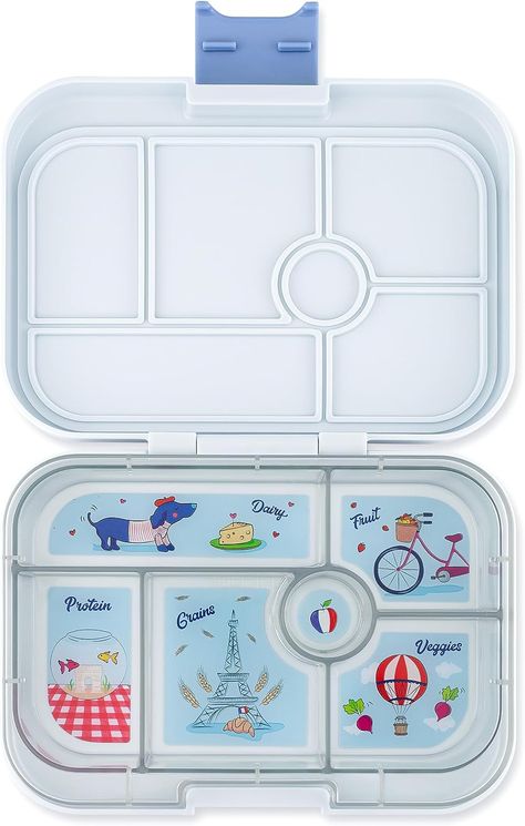 Yumbox Original Leakproof Bento Lunch Box Container for Kids (Hazy Gray) Lunchbox Containers, Main Food, Lunch Box With Compartments, Done By Deer, Bento Box Kids, Kid Friendly Lunches, Food Groups, Bento Boxes, Lunch Containers