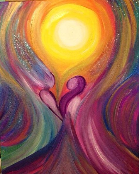 Twin Flame Energy Painting Twin Flame Energy, Energy Painting, Twin Flame Art, Flame Art, Twin Flame Love, Energy Art, San Michele, Painting Ideas On Canvas, E Mc2