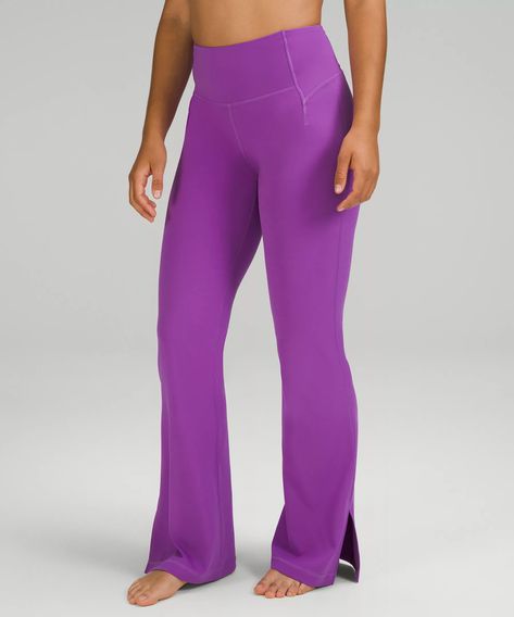 Discover great products at the best prices at Dealmoon. Lululemon Groove High-Rise Split-Hem Flared Pant *Nulu | Women's Leggings/Tights | lululemon. Price:$69.00 at lululemon Cropped Tees, Purple Pink Color, High Rise Style, Low Impact Workout, Beyond Yoga, High Rise Pants, Flared Pants, High Rise Leggings, Clothes Ideas