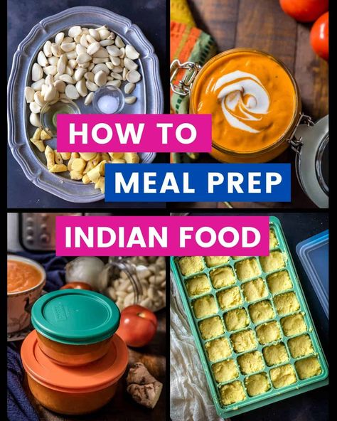 Food Prep Ideas For Beginners, Frozen Food Meal Prep, Healthy Indian Meal Prep, Meal Planning Indian Food, Indian Meal Prep Ideas, Desi Meal Prep, Indian Meal Prep For The Week, Indian Food Meal Prep, Meal Prep Indian Food