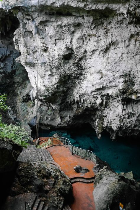 Los Tres Ojos, Dominican Republic.//Los Tres Ojos (The Three Eyes in English) is the name given to a 50-Yard open-air limestone cave located in the Mirador del Este park, in the Santo Domingo Este municipality of the Dominican Republic. Limestone Cave, Limestone Caves, Republic City, Good Image, Three Eyes, Spanish 1, The Dominican Republic, Estes Park, Punta Cana