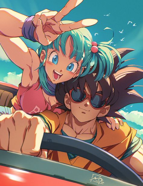 Goku And Vegeta Wallpapers, Bulma And Vegeta, Marc Brunet, Studying Japanese, Goku And Bulma, Goku Y Vegeta, Image Dbz, Vegeta And Bulma, Dbz Characters