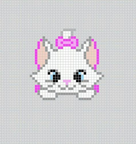 Perler Bead Patterns Disney, Melty Bead Designs, Hama Art, Anime Crafts Diy, Charmmy Kitty, Easy Pixel Art, Pixel Art Templates, Holiday Cross Stitch, Diy Perler Bead Crafts