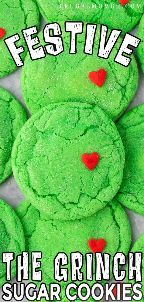 Make these delicious Grinch sugar cookies this holiday season! This easy-to-follow recipe is sure to make your Christmas even merrier. Get the FULL recipe >> Grinch Chocolate Chip Cookies, Easy Grinch Cookies Recipe, Grinch Cookies Decorated, Grinch Christmas Cookies, Grinch Cookies Recipe, Grinch Sugar Cookies, Grinch Cookies, Chocolate Melting Wafers, Christmas Delights