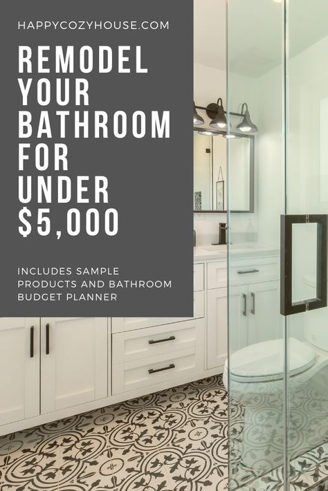 Guest Small Bathroom Ideas, Economical Bathroom Remodel, Master Bath Remodel On A Budget, Low Cost Bathroom Remodel, Basic Bathroom Remodel, Hallway Bathroom Remodel, Cheap Shower Remodel, Farmhouse Flip, Inexpensive Bathroom Remodel