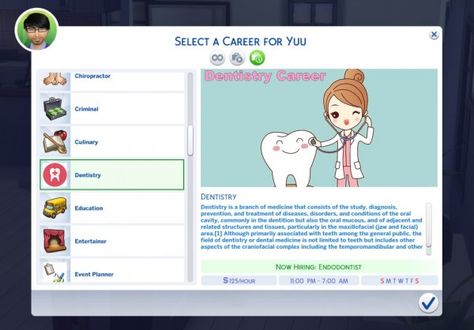 Simsworkshop: Dentistry Career by KaiSimsCC • Sims 4 Downloads Sims 4 Cc Sims File Share, Jobs Sims 4 Cc, The Sims 4 Cc Jobs, Sims 4 Story Line Ideas, Sims 4 Dental Care Mod, Sims 4 More Jobs, Sims 4 Jobs Cc, Sims 4 Carrer, Jobs Sims 4