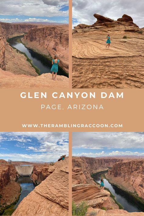 Things to do in Page, AZ! Glen Canyon Dam Overlook! Get stunning views of Glen Canyon Dam and the Colorado River! West Usa Road Trip, Arizona Travel Guide, Southwest Road Trip, Glen Canyon Dam, Page Az, Arizona Camping, Arizona Adventure, Arizona Trip, Glen Canyon