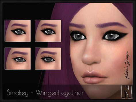 Winged Eyeliner (Cat Eyeliner)  Found in TSR Category 'Sims 4 Female Eyeliner' Sims 4 Cat Eyeliner, Sims 4 Downturned Eyeliner Cc, Sims 4 Cc Puppy Eyeliner, Emo Eyeliner, Eyeliner Cat, Khol Eyeliner, Makeup Cc, Smokey Eyeliner, Kohl Eyeliner