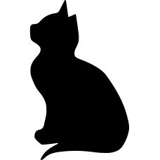 Katten muursticker: 10018 - Kat opkijkend Silhouette Chat, Cat Template, Black Cat Silhouette, Cat Applique, Image Chat, Cat Quilt, Animal Silhouette, Cat Silhouette, Cat Crafts