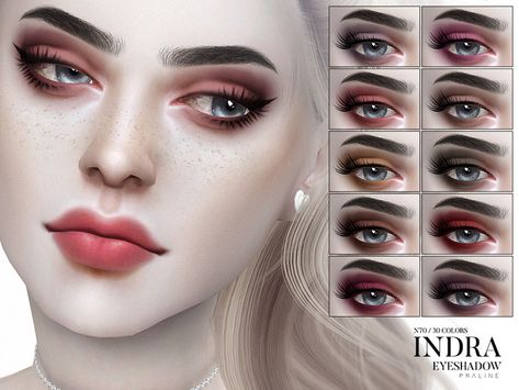 Pralinesims' Indra Eyeshadow N70 Cc Makeup, Mods Sims 4, Sims 4 Cc Eyes, Sims 4 Blog, Sims 4 Black Hair, The Sims 4 Skin, Makeup Cc, The Sims 4 Pc, Eyeshadow For Blue Eyes