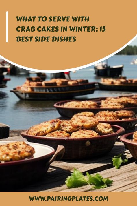 Crab cakes craving? 🦀❄️ Discover the 15 Best Side Dishes to serve with your favorite winter delicacy! 😍🍽️ #CrabCakes #WinterEats #15BestSideDishes Crab Cakes Dinner Sides, Crab Legs Sides Dishes, Crab Cake Side Dishes, Sides For Crab Cakes, Crab Cake Meals Sides, Crab Cake Sliders, Crab Cake Benedict, Crab Casserole, Cajun Crab