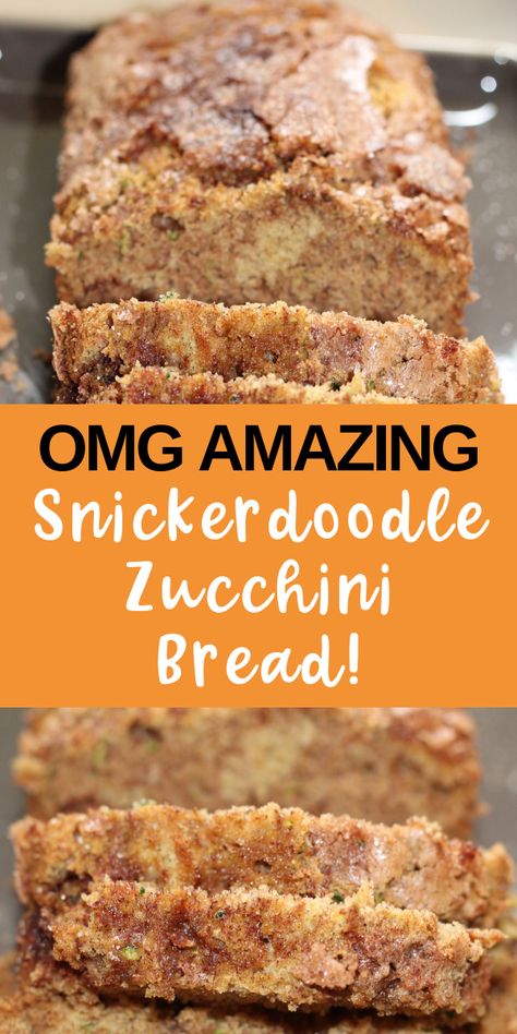 Snickerdoodle Zucchini Bread, Snickerdoodle Bread, Zucchini Recipes Dessert, Desserts Keto, Snickerdoodle Cookies, Zucchini Bread Recipes, Bread Recipes Sweet, Köstliche Desserts, Think Food