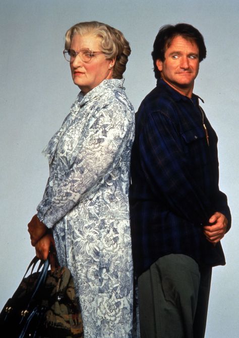 PLOT: After a bitter divorce, an actor (Williams) disguises himself as a female housekeeper to spend time with his children held in custody by his former wife (Sally Field). Mrs Doubtfire Movie, Robin Williams Actor, Robin Williams Movies, Matthew Lawrence, Mrs Doubtfire, Sally Field, Celebrity Tattoos, Movie Stills, Robin Williams