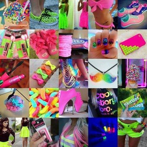 Neon things. ^o^ perf:-) 2010 Neon Fashion, Jessica Aesthetic, Neon Sweet 16, 2010 Aesthetic, 2010 Outfits, Swag Party, Neon Rave, Bright Outfit, Neon Colours