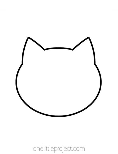 Over 15 free printable cat outline pages to use for crafts and coloring. There are 6 different cat templates that you can find in all different shapes and sizes! These simple cat shapes are perfect for kids crafts, school activities, learning games, or any activity where you might need an outline of a cat. Cat Face Template Free Printable, Cats Preschool Activities, Cat Projects For Preschool, Cat Face Template, Cat Template Free Printable, Cat Silhouette Printable, Cat Face Outline, Cat Crafts For Kids, Kittens First Full Moon