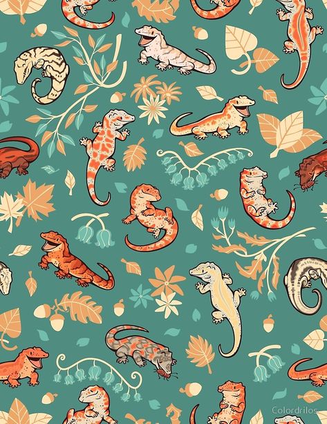 Crested Gecko Wallpaper, Cute Lizard Drawing, Gecko Wallpaper, Reptile Wallpaper, Animal Phone Wallpaper, Gecko Illustration, Lizard Wallpaper, Reptile Background, Reptile Illustration