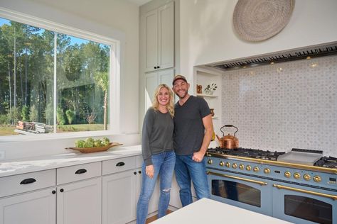 These are HGTV's Dave and Jenny Marrs’ Best Kitchen Designs | Fixer to Fabulous | HGTV Hgtv Rock The Block, The Block Kitchen, Dave And Jenny Marrs, Fixer To Fabulous, Jenny Marrs, Small Kitchen Island Ideas, Rock The Block, Silestone Countertops, Light Gray Cabinets