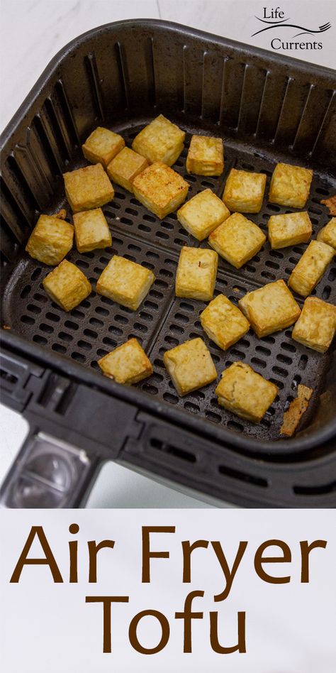 There’s no cornstarch needed and no pressing tofu to make this ridiculously easy and crispy Air Fryer Tofu recipe. This tofu is golden brown on the edges while soft on the inside. Air Fryer Tofu No Cornstarch, Tofu Air Fryer Recipes Easy, Tofu Air Fryer Recipes, Pressing Tofu, Easy Air Fryer Recipes Healthy, Tofu Air Fryer, Deer Jerky Recipe, What Is Tofu, Deer Jerky