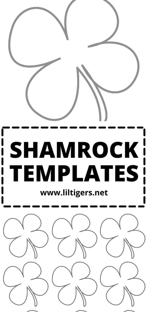 Shamrock Patterns Free Printable, Shamrock Template Free Printables, Shamrock Activities, Printable Shamrock Template, Paper Shamrocks, Card For New Year, New Year Card Ideas, Shamrock Printable, New Year Card Making