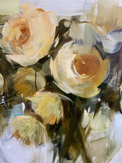 Nicole Pletts, Floral Paintings Acrylic, Natural Form Art, October Art, Rose Oil Painting, Abstract Floral Paintings, Abstract Floral Art, Abstract Flower Painting, Floral Artwork