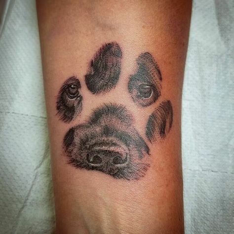 Lost My Dog Tattoo, Dog Paw Print Tattoo Sleeve, Tattoos In Memory Of Pets, Dog Face In Paw Print Tattoo, Lost Pet Tattoo Dog, Passed Dog Tattoo Ideas, Dog Heaven Tattoo, Tattoo Ideas Dog In Memory Of, Lost Dog Tattoo