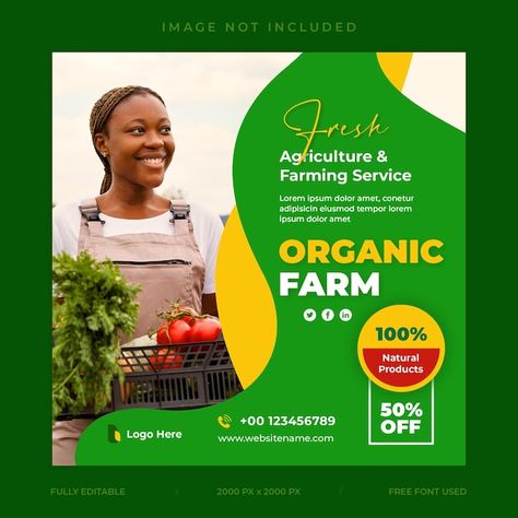 Ad Layout, Media Poster, Agriculture Farming, Social Media Poster, Canva Elements, Organic Farming, Indoor Plant, Social Media Template, Media Post