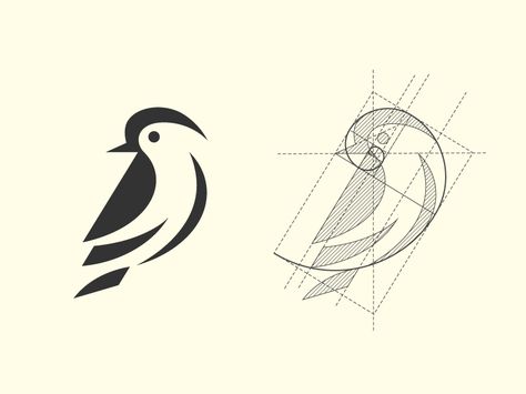 Bird Design Illustration, Golden Ratio Logo, Logo Personal, Nature Logo Design, Logo Generator, Bird Logo Design, Logo Animal, Inspiration Logo Design, Logo Sketches