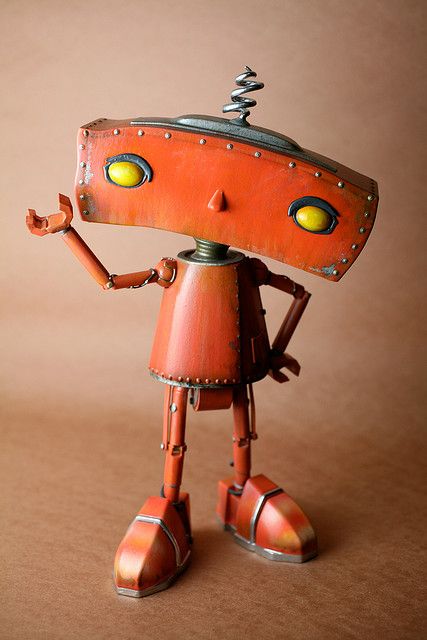 Robot Disney Poster, Bad Robot, 3d Karakter, Robot Sculpture, Diy Lampe, Arte Robot, Found Object Art, Toy Art, Sculpture Metal